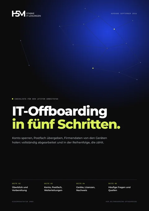 Deckblatt: IT-Offboarding: die Checkliste für den letzten Arbeitstag
